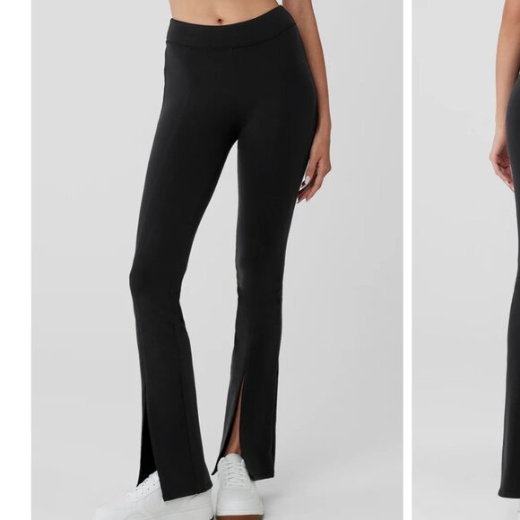 Black Alo Yoga Flutter Legging Flare Yoga Pants - Picture 11 of 11